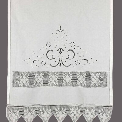Traditional Curtain with Cut Embroidery, Atrade and Lace