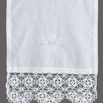 Traditional Handmade Curtain with Embroidery and Lace
