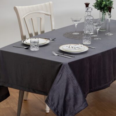 Velvet Gray Tablecloth