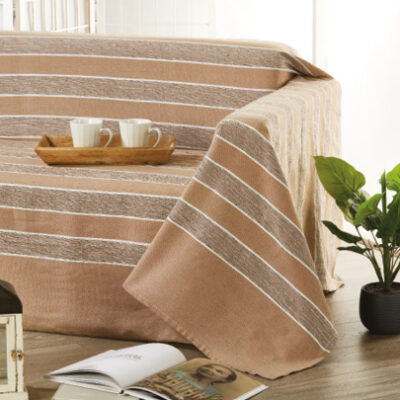 Striped Throws in a Set of Three Pieces