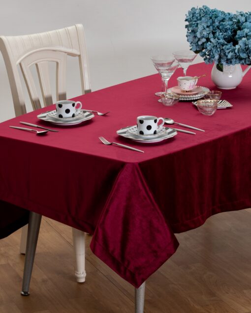 Velvet Tablecloth Red