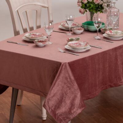 Samt Tischdecke Pink