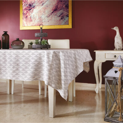 Abbildung Tischdecke in Loneta mit minimalem Muster