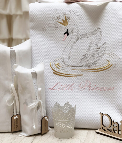Raison D'être baby dowry items - Swan with a Crown