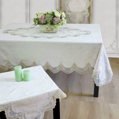Velvet with Lace in Traverse, Frame, Tables