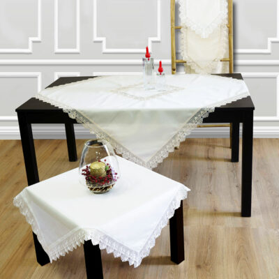 Taftas with Palm Lace in Frames, Tables and Traverses