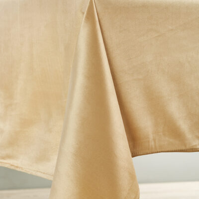Velvet Tablecloth 150 x 280 Beige