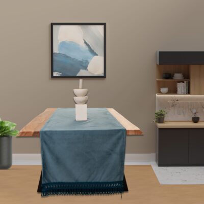 Βελούδο Cruz σε Πετρόλ Χρώμα με Μακραμέ