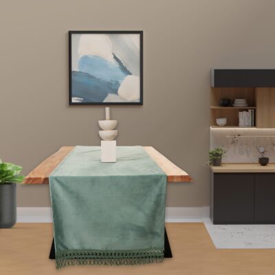 Βελούδο Cruz σε Πράσινο Χρώμα με Μακραμέ