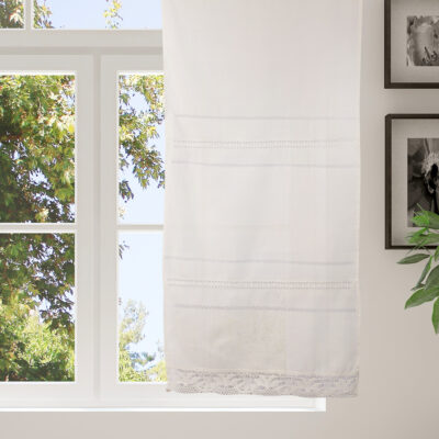 Παραδοσιακή Κουρτίνα με Αζούρ και Δαντέλα