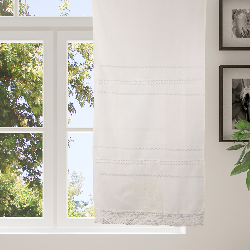 Παραδοσιακή Κουρτίνα με Αζούρ και Δαντέλα