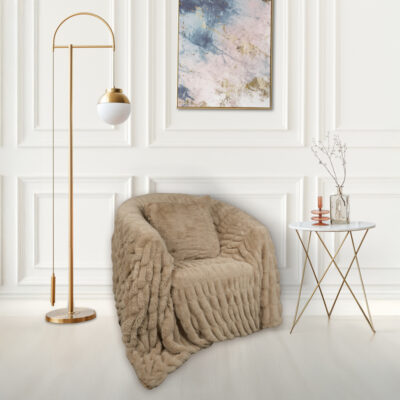 Γούνινο Ριχτάρι σε Μπεζ Χρώμα 150 x 180