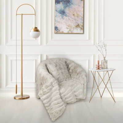 Γούνινο Ριχτάρι σε Γκρι Χρώμα 150 x 180