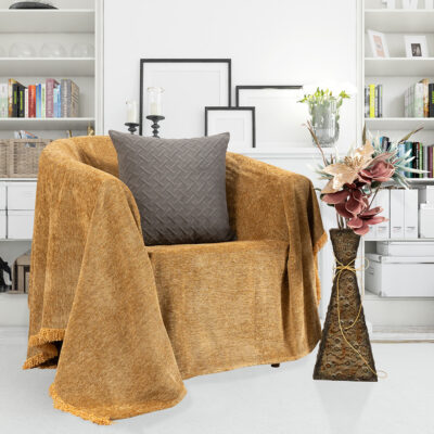 Ριχτάρι Σενίλ σε Χρυσαφί Χρώμα