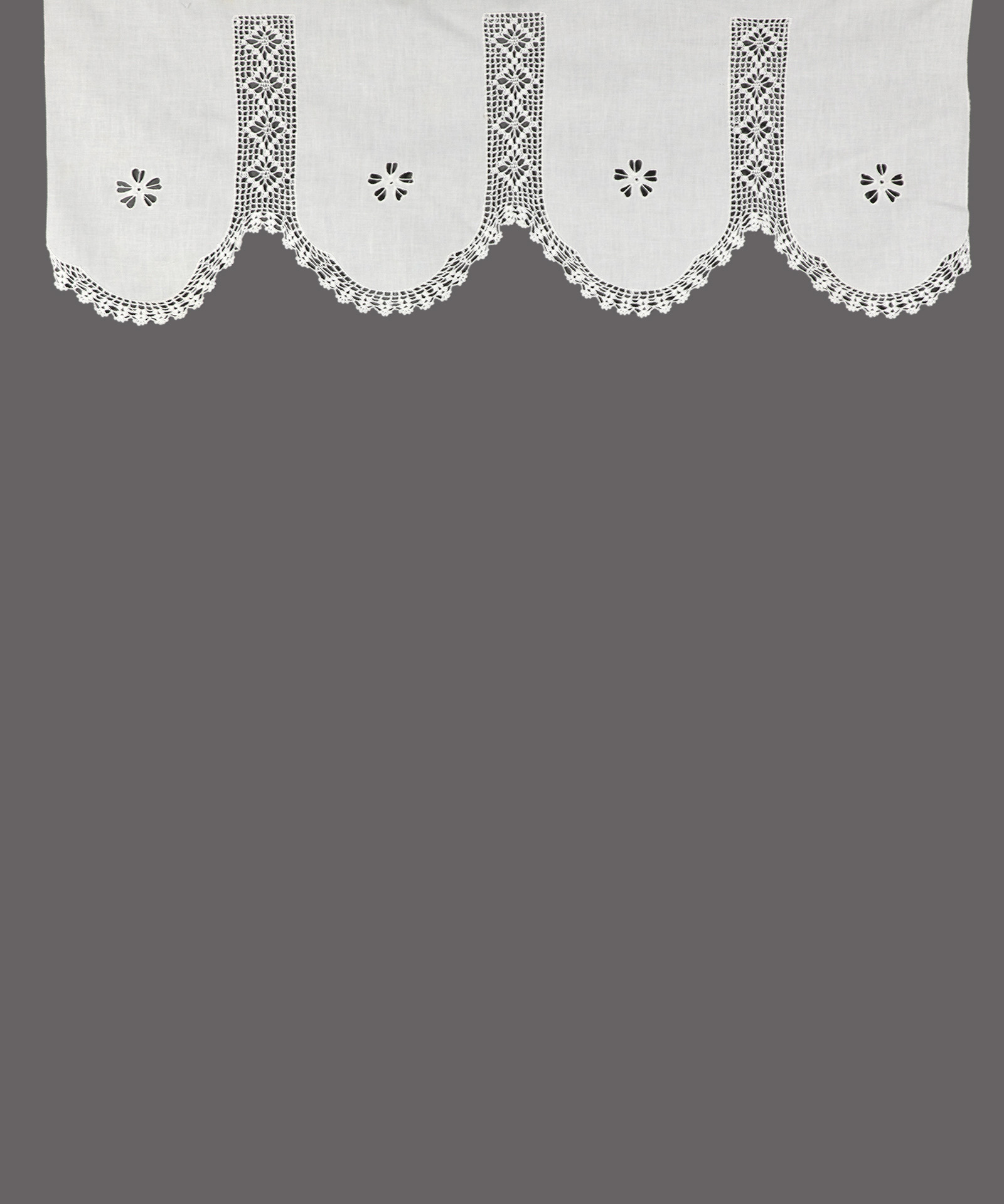 Παραδοσιακό Χειροποίητο Κουρτινάκι Τετράπτυχο με Πλεκτό Κέντημα